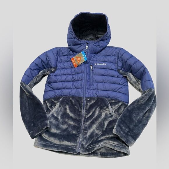 Columbia Winter Snow Powder Lite Omni Heat Thermarator Insulated hooded jacket L - Picture 3 of 15